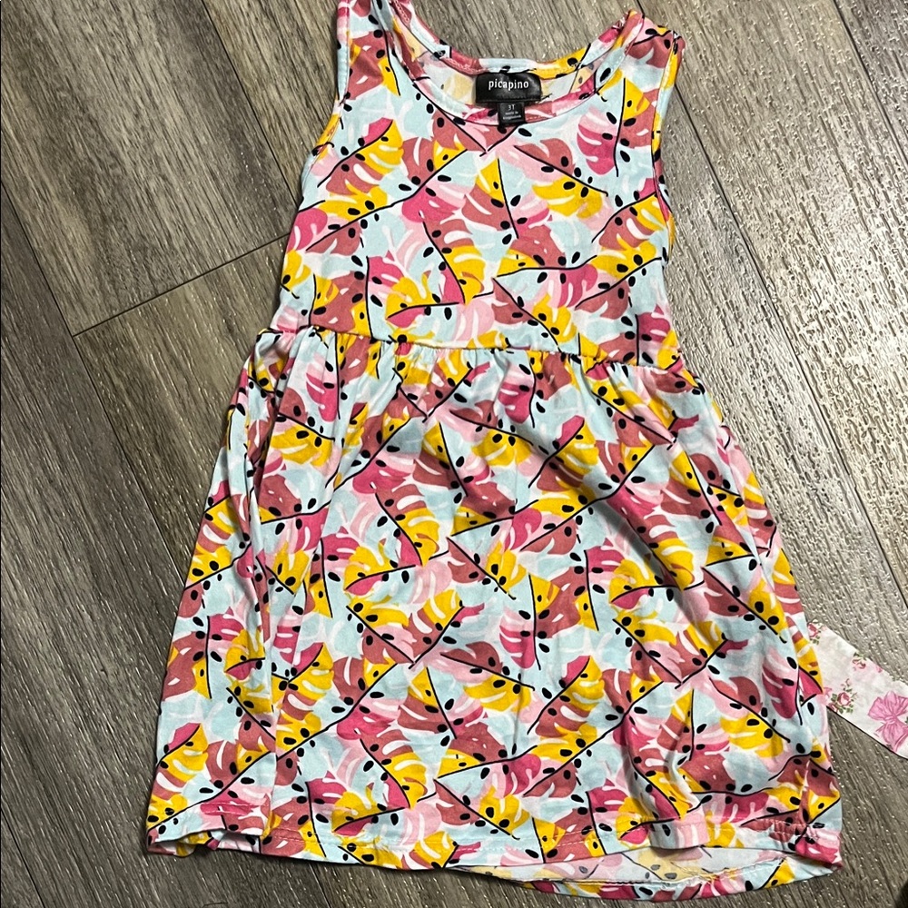 Vibrant Pink and Yellow Kids Dress